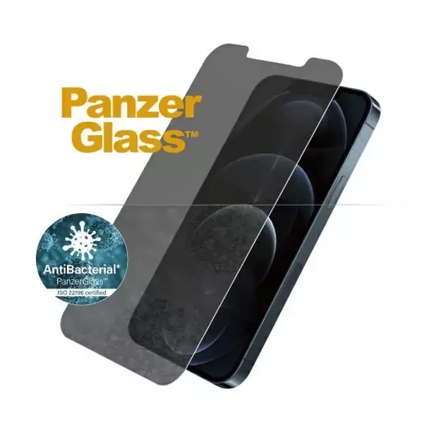 PanzerGlass Standard Super+ antibacterial privacy tempered glass for iPhone 12 Pro Max 1