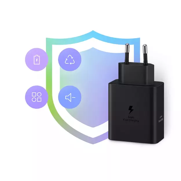 Samsung Power Adapter Duo EP-T5020XBEGEU network charger 2x USB-C 50W - black 7