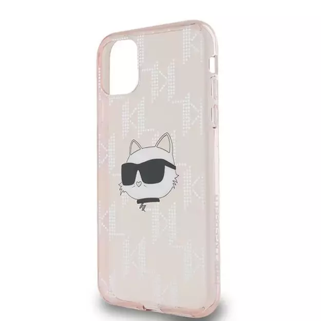 Karl Lagerfeld IML Choupette Head &amp  Monogram case for iPhone 11 / Xr - pink 11