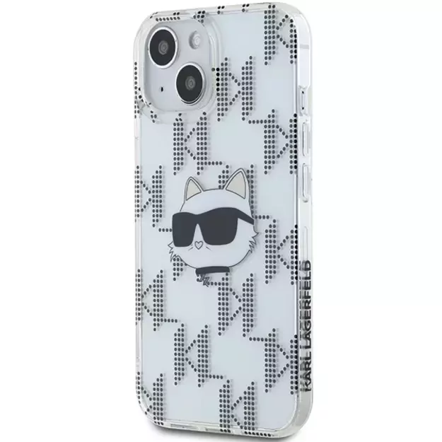 Karl Lagerfeld IML Choupette Head &amp  Monogram case for iPhone 15 / 14 / 13 - transparent 8