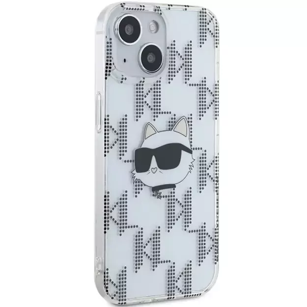 Karl Lagerfeld IML Choupette Head &amp  Monogram case for iPhone 15 / 14 / 13 - transparent 10