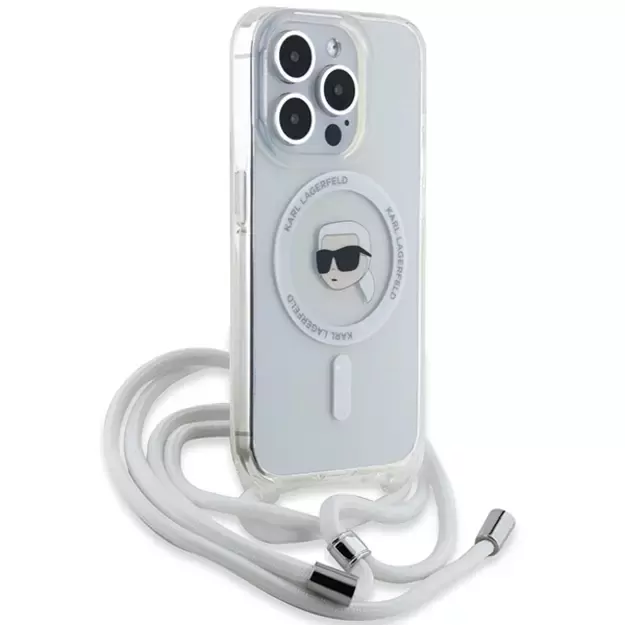 Karl Lagerfeld Crossbody IML Karl Head MagSafe case for iPhone 15 Pro Max - transparent 8