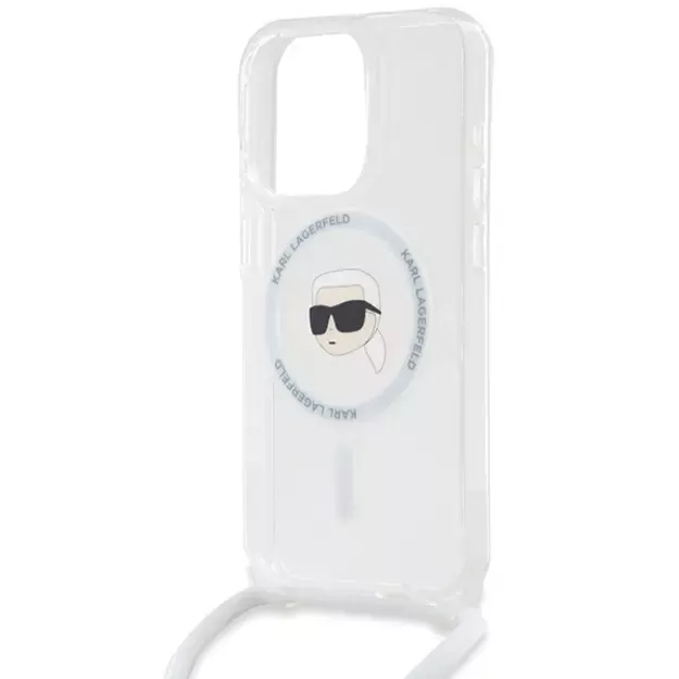 Karl Lagerfeld Crossbody IML Karl Head MagSafe case for iPhone 15 Pro Max - transparent 10