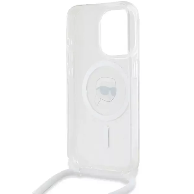 Karl Lagerfeld Crossbody IML Karl Head MagSafe case for iPhone 15 Pro Max - transparent 11