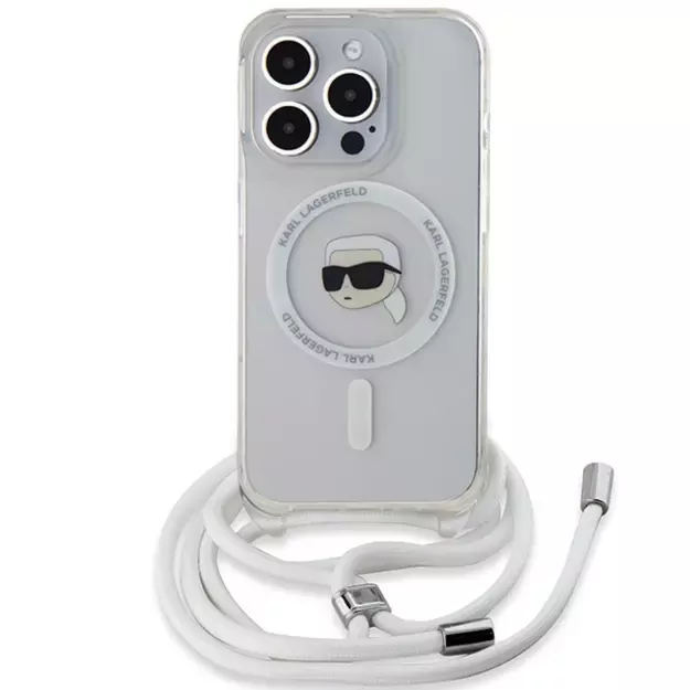 Karl Lagerfeld Crossbody IML Karl Head MagSafe case for iPhone 15 Pro Max - transparent 7