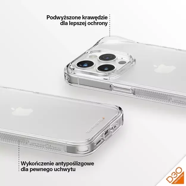 PanzerGlass HardCase with D3O and Military Grade certification for iPhone 15 Pro - transparent 10