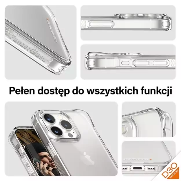 PanzerGlass HardCase with D3O and Military Grade certification for iPhone 15 Pro - transparent 9