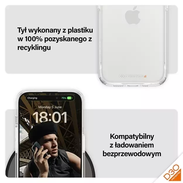 PanzerGlass HardCase with D3O and Military Grade certification for iPhone 15 Pro - transparent 11