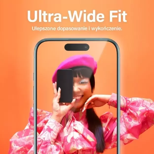 PanzerGlass Ultra-Wide Fit tempered glass with positioner for iPhone 15 Pro 15