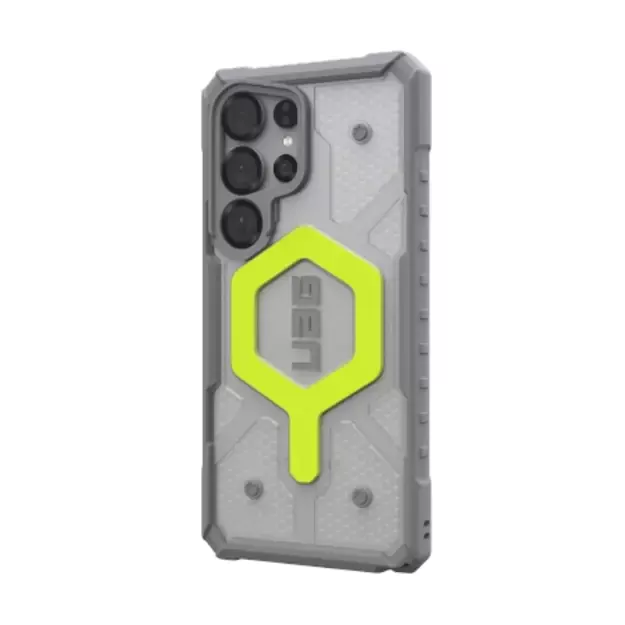 UAG Pathfinder Clear Magnet Bundle Magnetic Case and Wrist Strap for Samsung Galaxy S25 Ultra 5G - Neon Gray 1