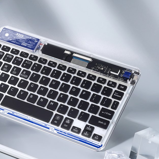 Dux Ducis Keyboard (CK Series) Wireless for Laptop / Tablet / Phone - Transparent 3