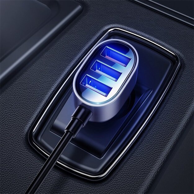 Joyroom fast car charger 5x USB 6.2 A with extension cable black (JR-CL03) 15