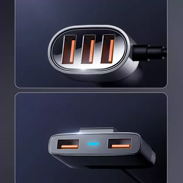 Joyroom fast car charger 5x USB 6.2 A with extension cable black (JR-CL03) 10