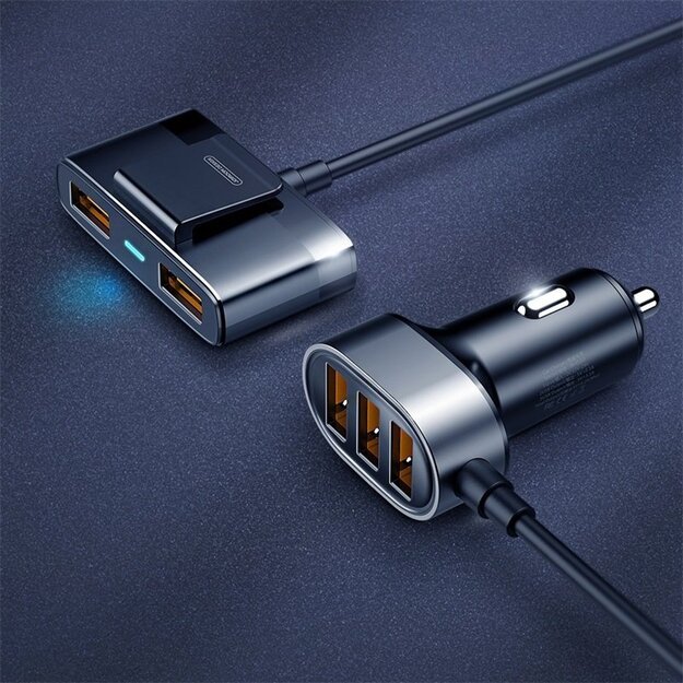 Joyroom fast car charger 5x USB 6.2 A with extension cable black (JR-CL03) 18