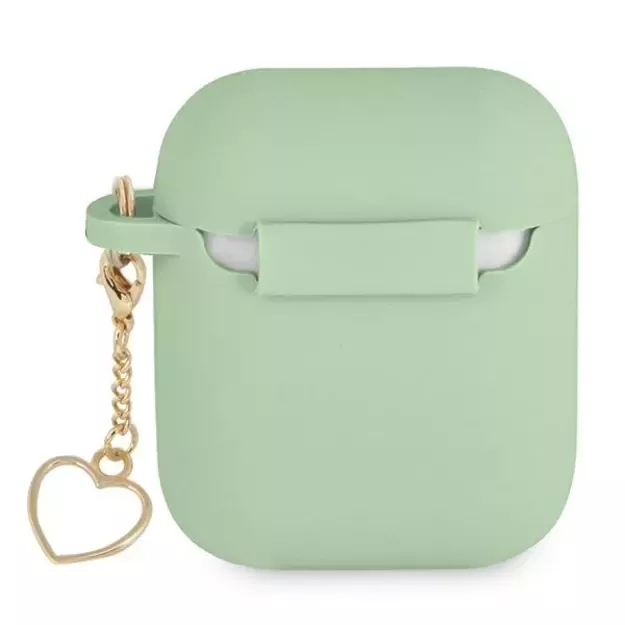 Guess GUA2LSCHSN AirPods cover green/green Silicone Charm Heart Collection 1
