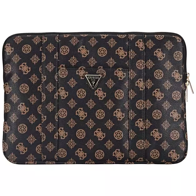 Guess Sleeve Peony Pocket Triangle 14&quot  Laptop Bag - Black