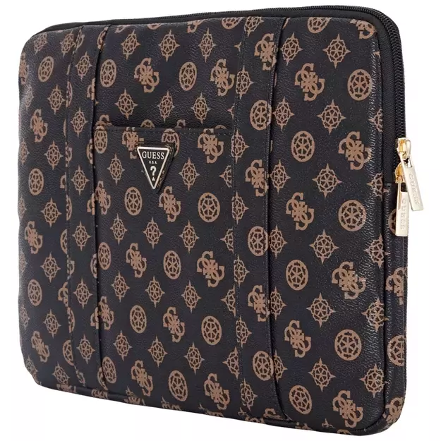 Guess Sleeve Peony Pocket Triangle 14&quot  Laptop Bag - Black 1
