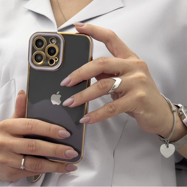 Fashion Case Case for Samsung Galaxy A12 5G Gold Frame Gel Cover Gold 9