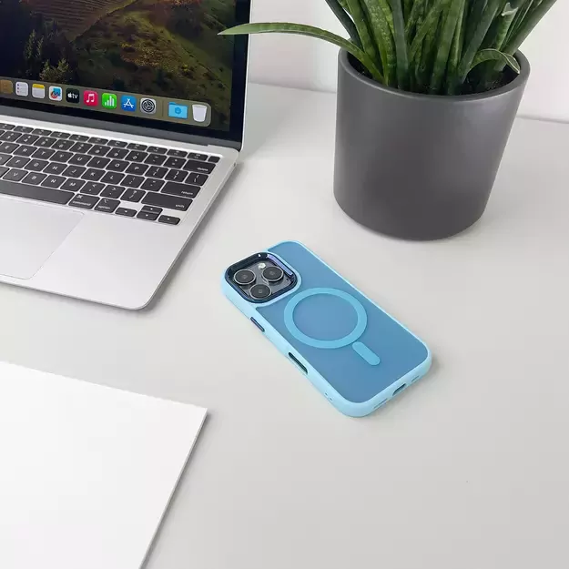 Magnetic Collection MagSafe case for iPhone 16 Plus - light blue 12