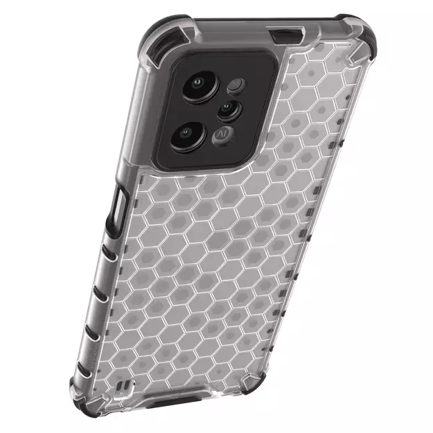Honeycomb case armored cover with a gel frame Realme C31 transparent 28