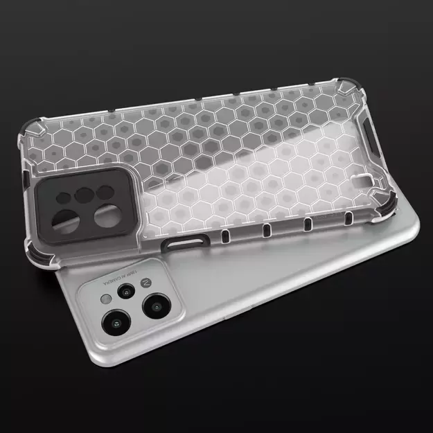 Honeycomb case armored cover with a gel frame Realme C31 transparent 12
