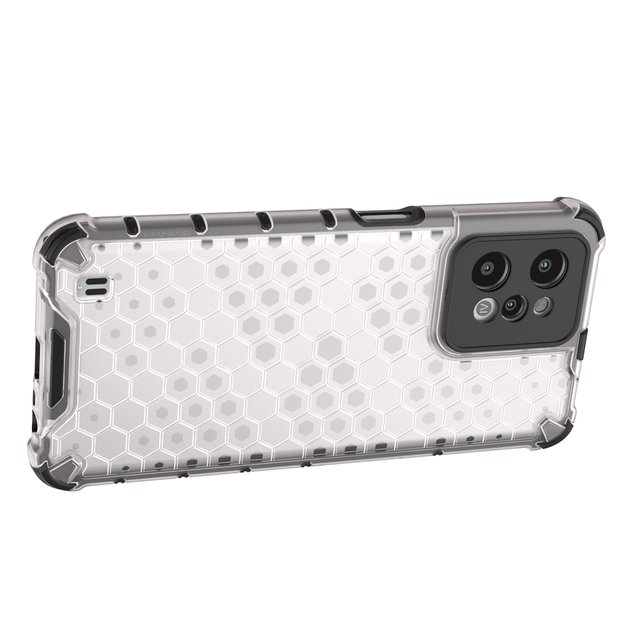Honeycomb case armored cover with a gel frame Realme C31 transparent 27