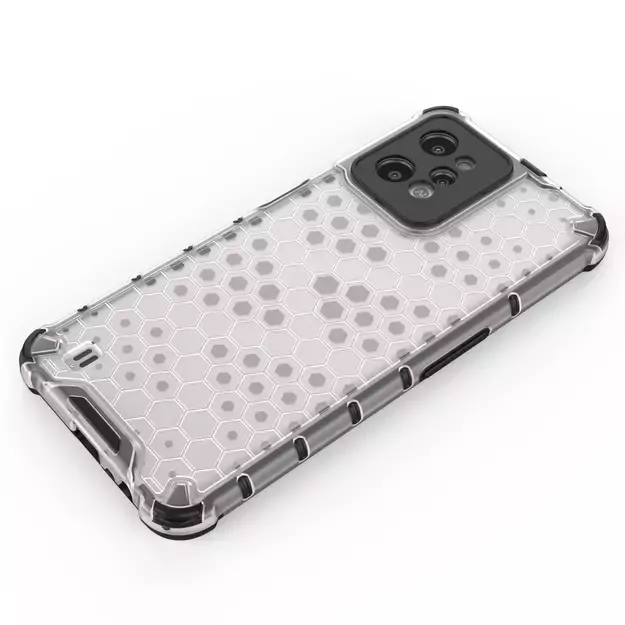 Honeycomb case armored cover with a gel frame Realme C31 transparent 4