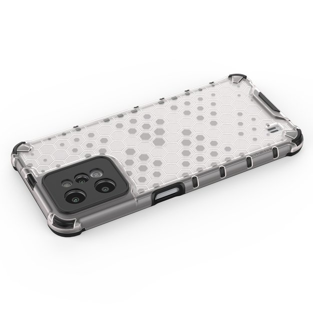 Honeycomb case armored cover with a gel frame Realme C31 transparent 25