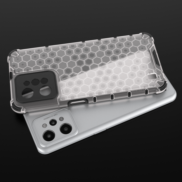 Honeycomb case armored cover with a gel frame Realme C31 transparent 15