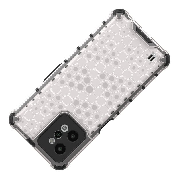Honeycomb case armored cover with a gel frame Realme C31 transparent 11