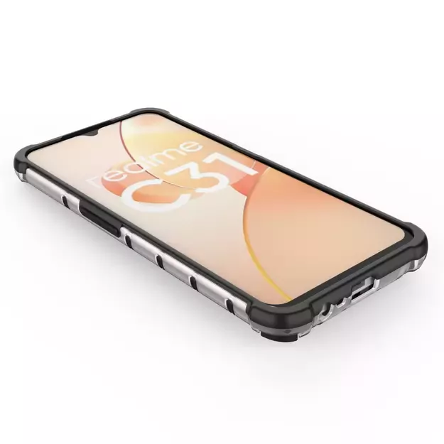 Honeycomb case armored cover with a gel frame Realme C31 transparent 18