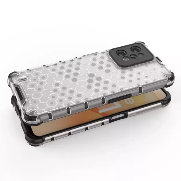 Honeycomb case armored cover with a gel frame Realme C31 transparent 2