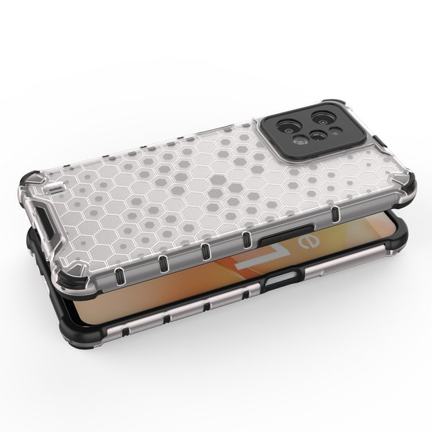Honeycomb case armored cover with a gel frame Realme C31 transparent 5