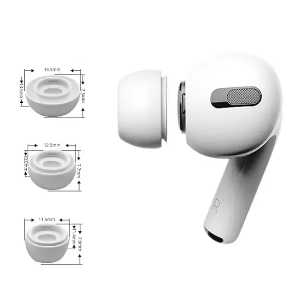 Tech-Protect Ear Tips for AirPods Pro 1 / 2 in sizes S / M / L - white (3 pcs.) 2