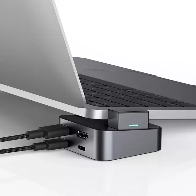 Hub Joyroom S-H121 USB-C stand - USB-A 3.0 / RJ45 / HDMI / USB-C / Thunderbolt for MacBook Pro - gray 12