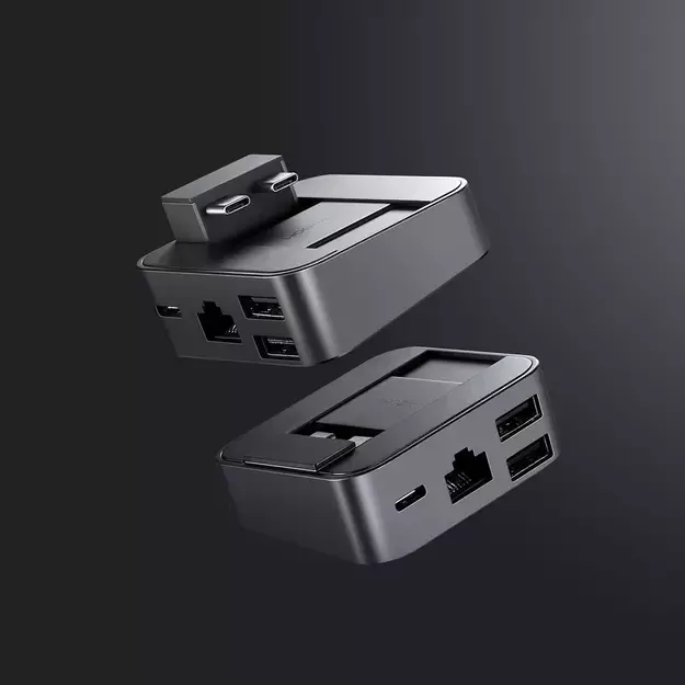 Hub Joyroom S-H121 USB-C stand - USB-A 3.0 / RJ45 / HDMI / USB-C / Thunderbolt for MacBook Pro - gray 10