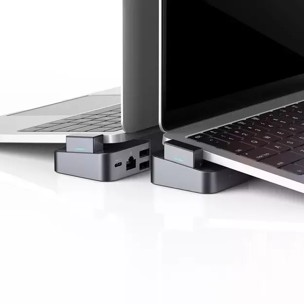 Hub Joyroom S-H121 USB-C stand - USB-A 3.0 / RJ45 / HDMI / USB-C / Thunderbolt for MacBook Pro - gray 5