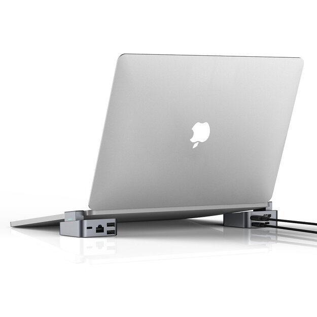 Hub Joyroom S-H121 USB-C stand - USB-A 3.0 / RJ45 / HDMI / USB-C / Thunderbolt for MacBook Pro - gray 17