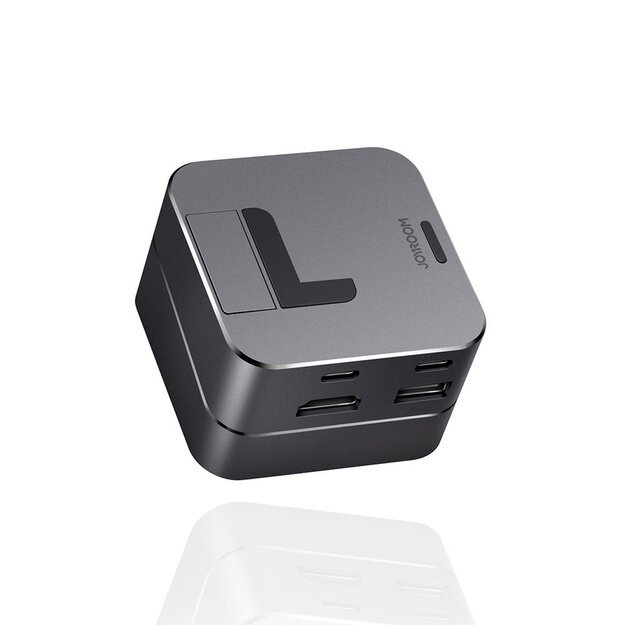 Hub Joyroom S-H121 USB-C stand - USB-A 3.0 / RJ45 / HDMI / USB-C / Thunderbolt for MacBook Pro - gray 15