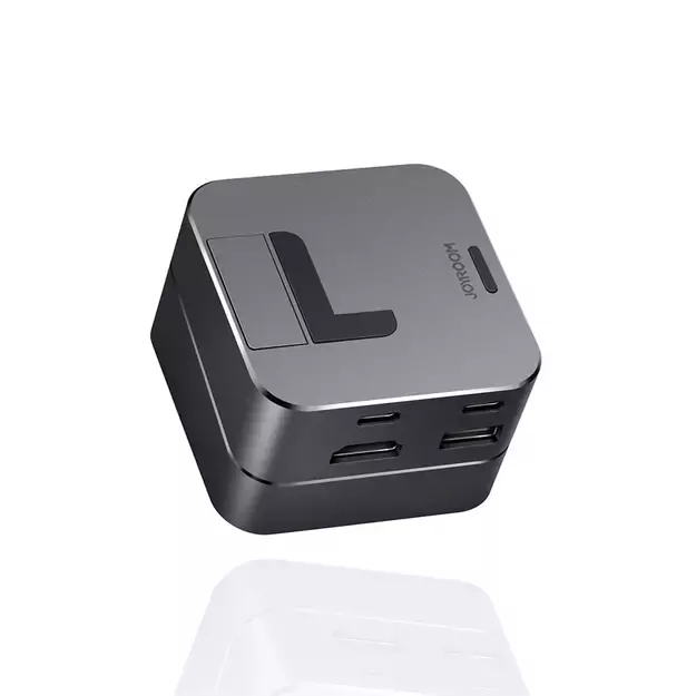 Hub Joyroom S-H121 USB-C stand - USB-A 3.0 / RJ45 / HDMI / USB-C / Thunderbolt for MacBook Pro - gray 1