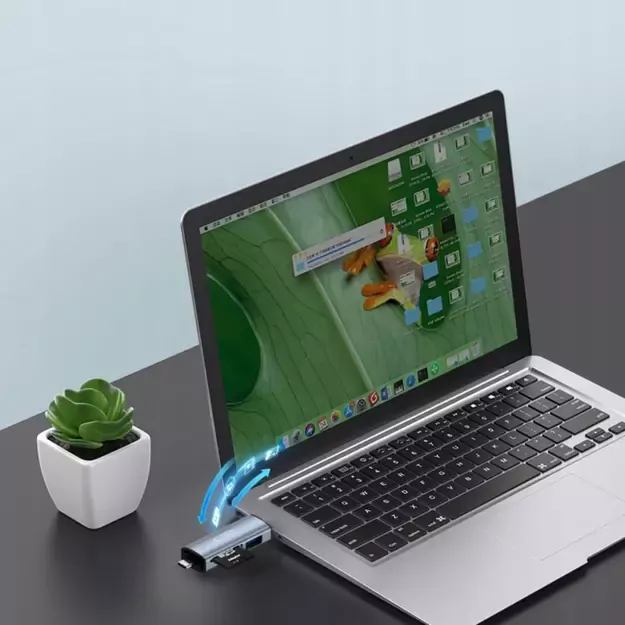 Tech-Protect UltraBoost SD/micro SD card reader with USB-C/USB-A connectors - gray 1