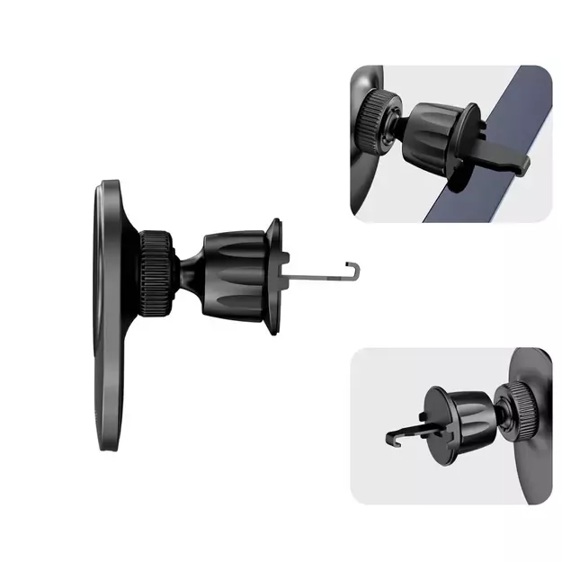 Tech-Protect MM15W-V1 Car Phone Holder with MagSafe 15W Inductive Charger for Air Vent - Black 11