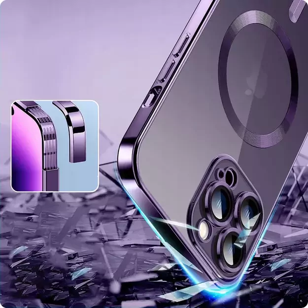 Tech-Protect MagShine Line MagSafe iPhone 14 Pro Case - Purple 9