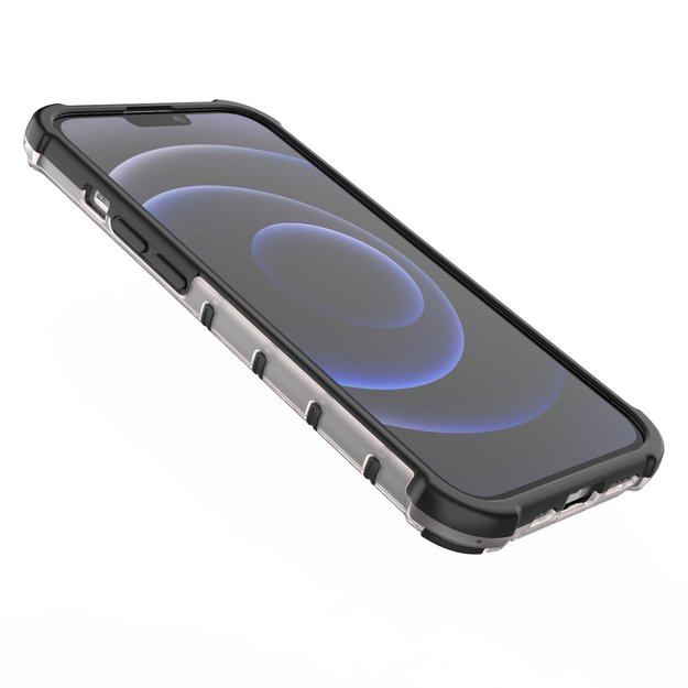 Honeycomb Case armor cover with TPU Bumper for iPhone 13 Pro blue 23