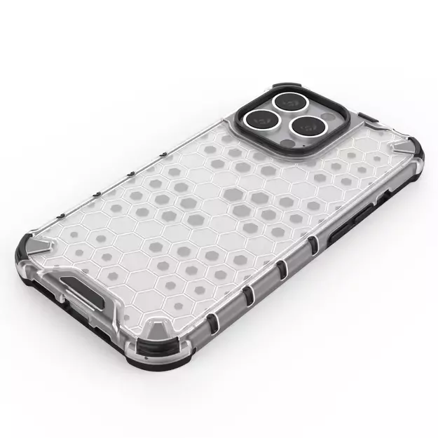 Honeycomb Case armor cover with TPU Bumper for iPhone 13 Pro blue 4