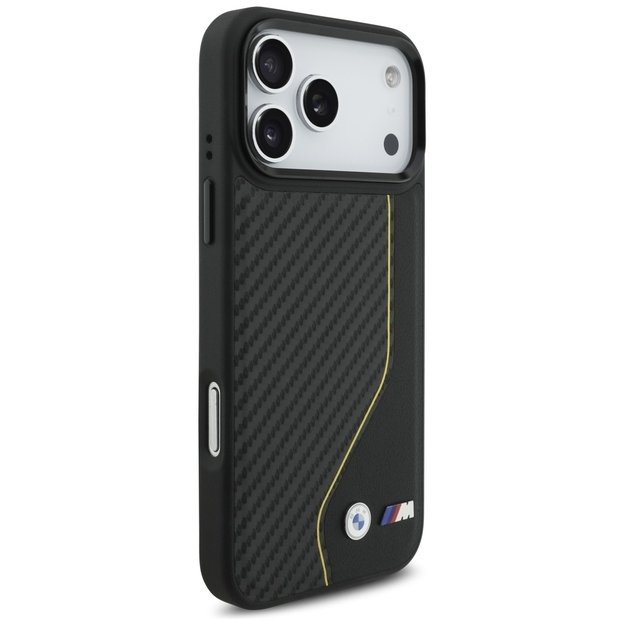 BMW M Carbon Line &amp  Logo MagSafe Case for iPhone 17 Pro Max - Yellow 3