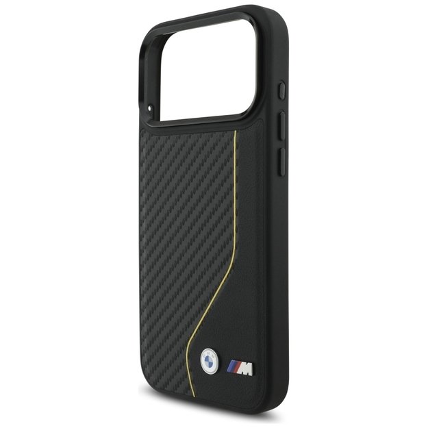 BMW M Carbon Line &amp  Logo MagSafe Case for iPhone 17 Pro Max - Yellow 5