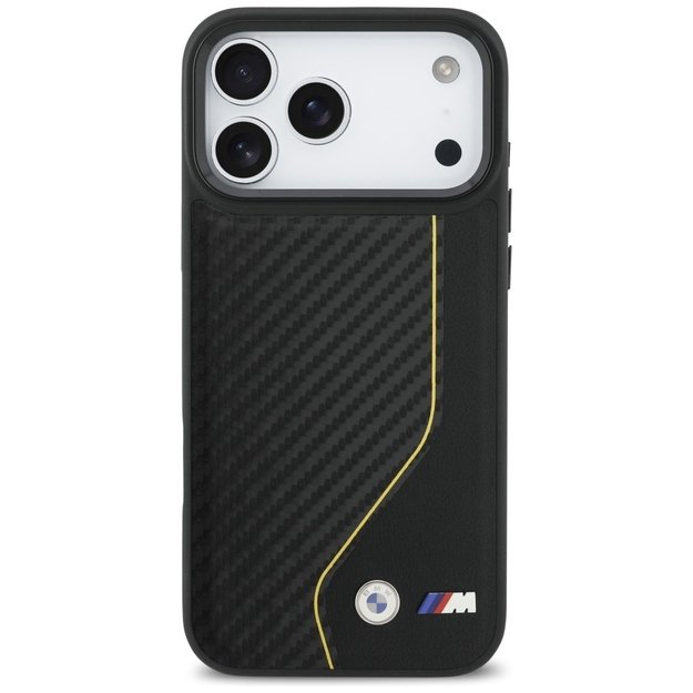 BMW M Carbon Line &amp  Logo MagSafe Case for iPhone 17 Pro Max - Yellow 2