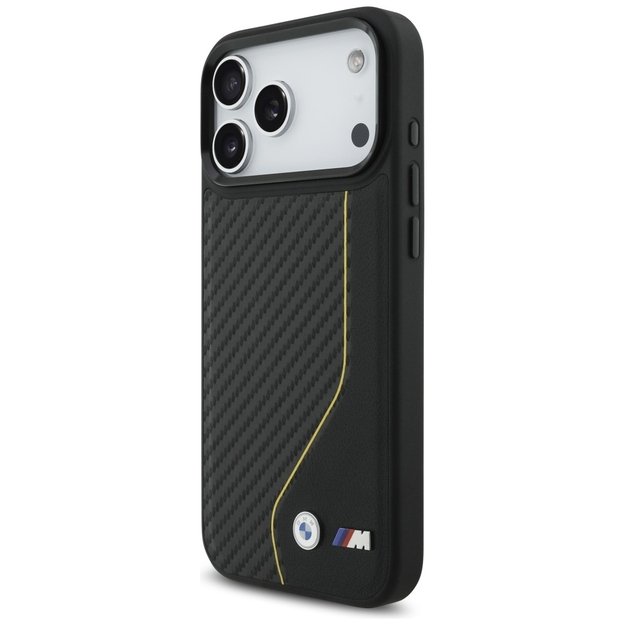 BMW M Carbon Line &amp  Logo MagSafe Case for iPhone 17 Pro Max - Yellow 1