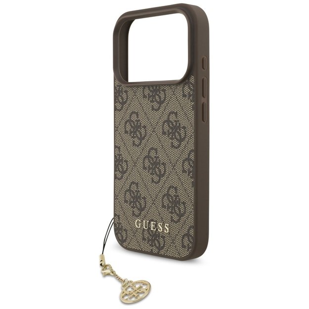 Guess 4G Charms Collection MagSafe case for iPhone 17 Pro - brown 4